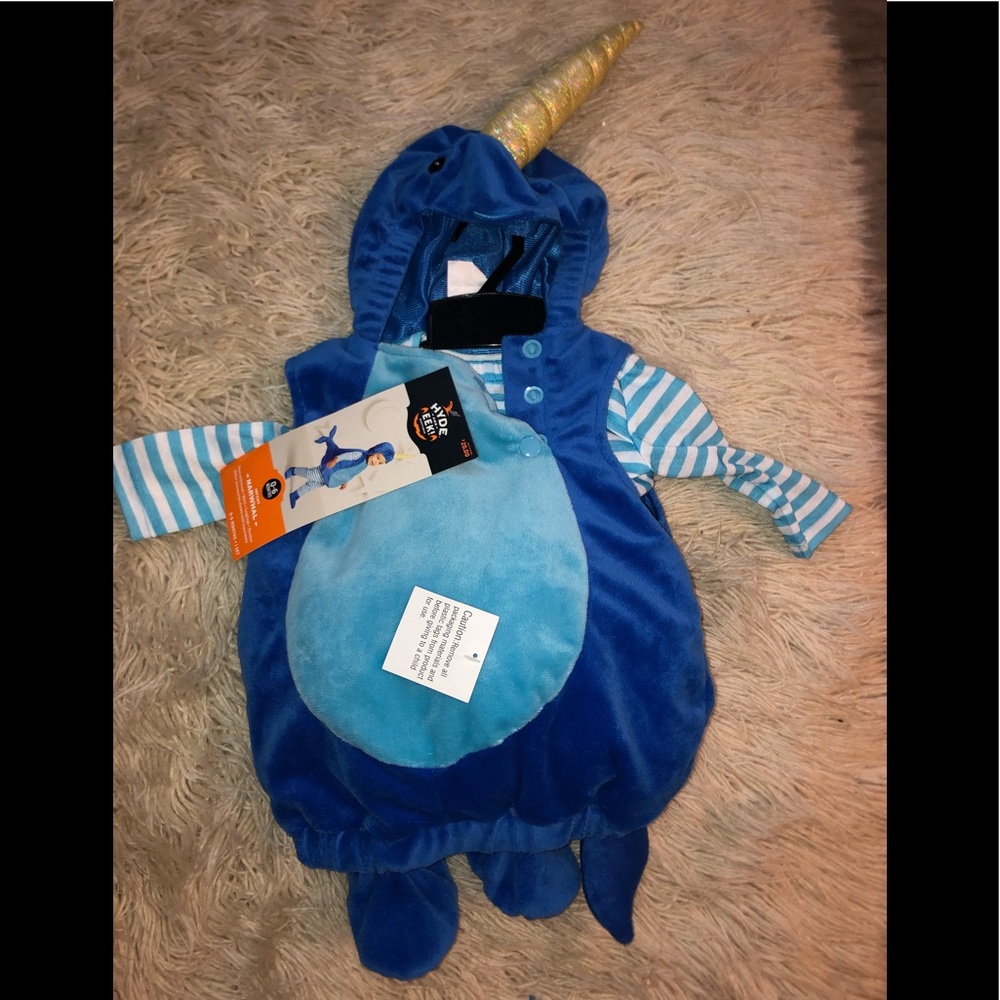 0-6 months narwhal costume NWT